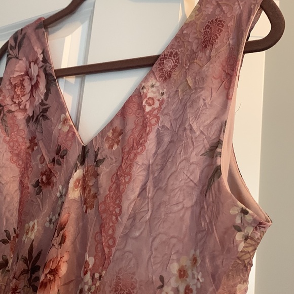 Vintage Vanessa Stevens Pink Floral Dress - Size 10 - Picture 9 of 14